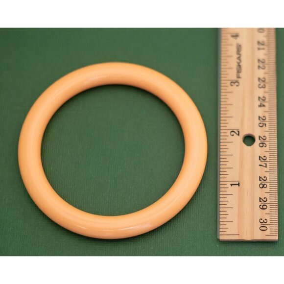 Vintage Orange Boho Bangle Bracelet 8 Inches by Avon, K25 - Picture 2 of 2